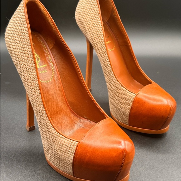 Saint Laurent Cloth heels 38 Used Brown, Cloth - Picture 12 of 16